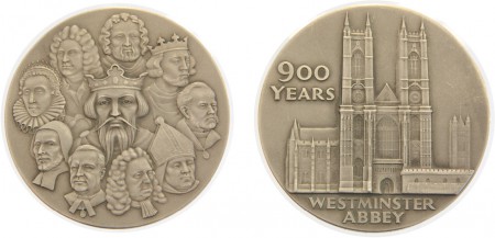 90 eur 900 Years Westminster Abbey 1065-1965  Plata 925 peso 87 gr 
